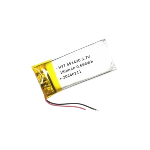 3.7v 180mah lithium polymer battery 551430