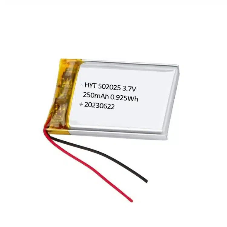 3.7v 200mah lithium polymer battery 502025