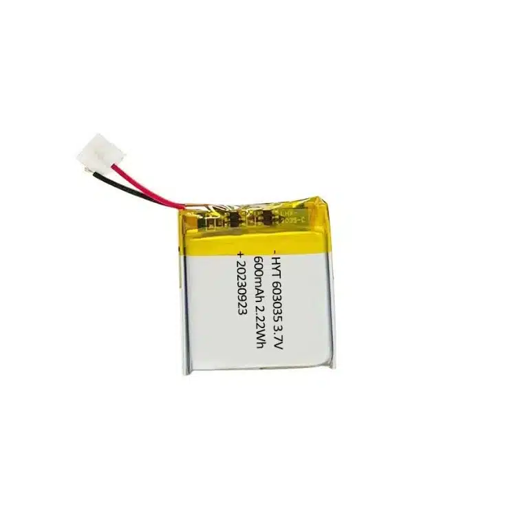 3.7v 600mah lithium polymer battery 603035