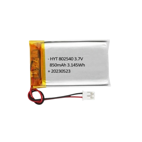 850mah polymer lithium ion battery 802540