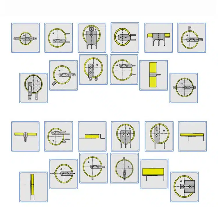 coin battery with leads