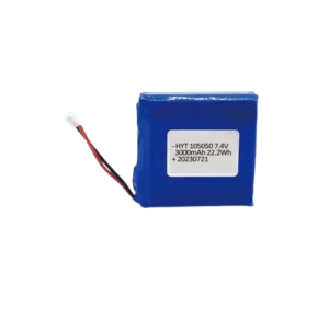 polymer li-ion battery 7.4v 3000mah 22.2wh 105050