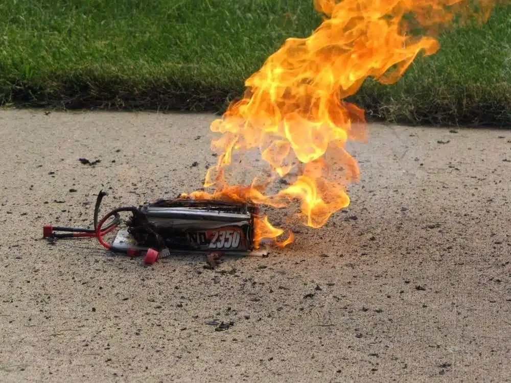 drone battery fire