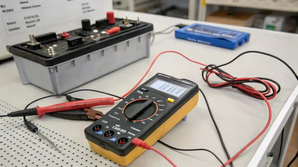 preparing testing with multimeter