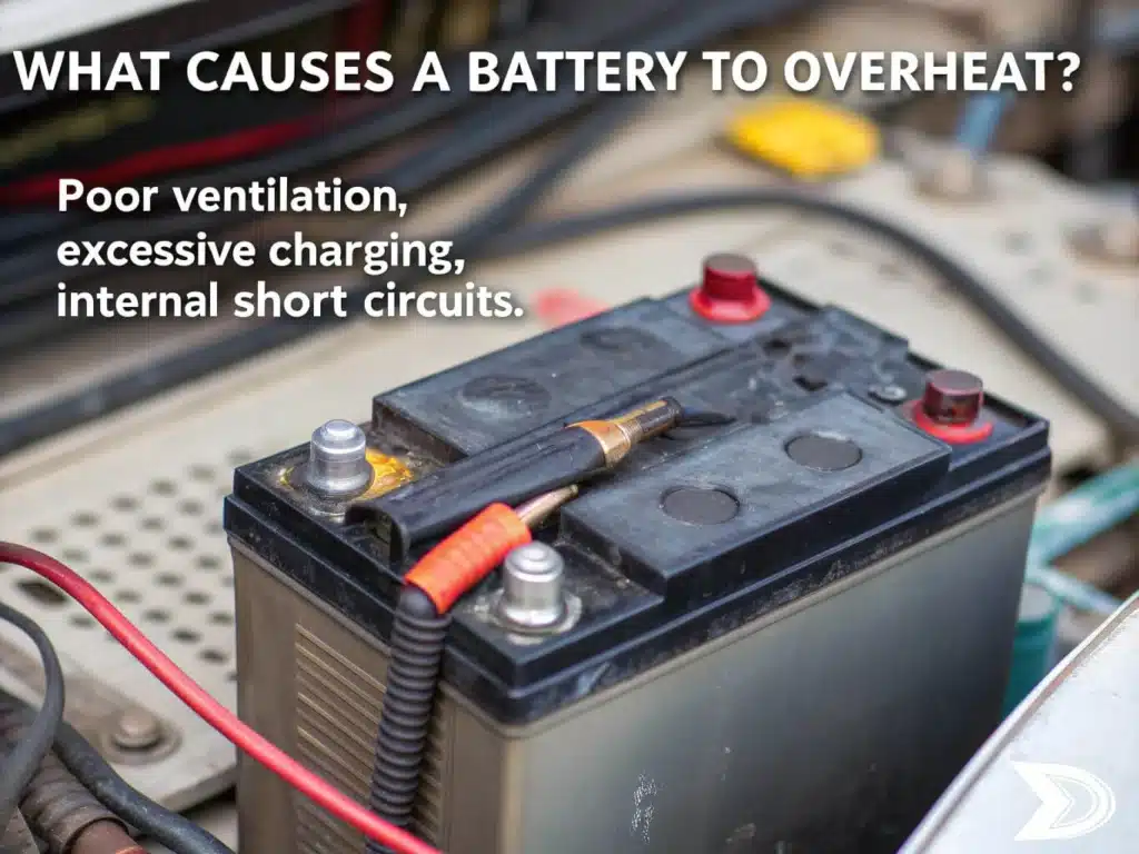 what causes battery to overheat