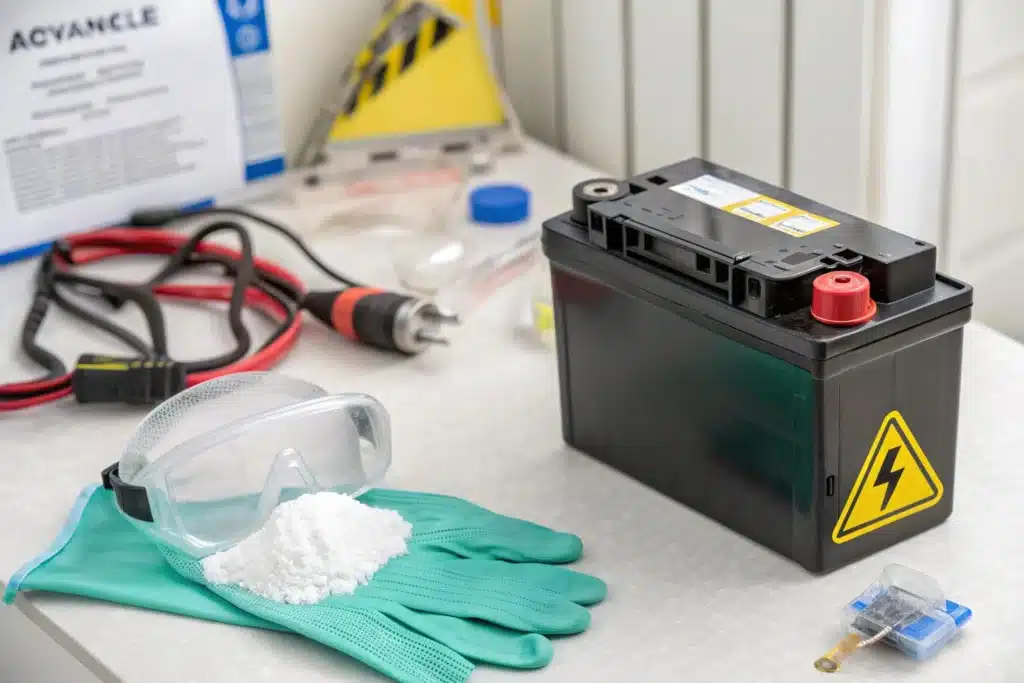 what to do if lithium battery leaks