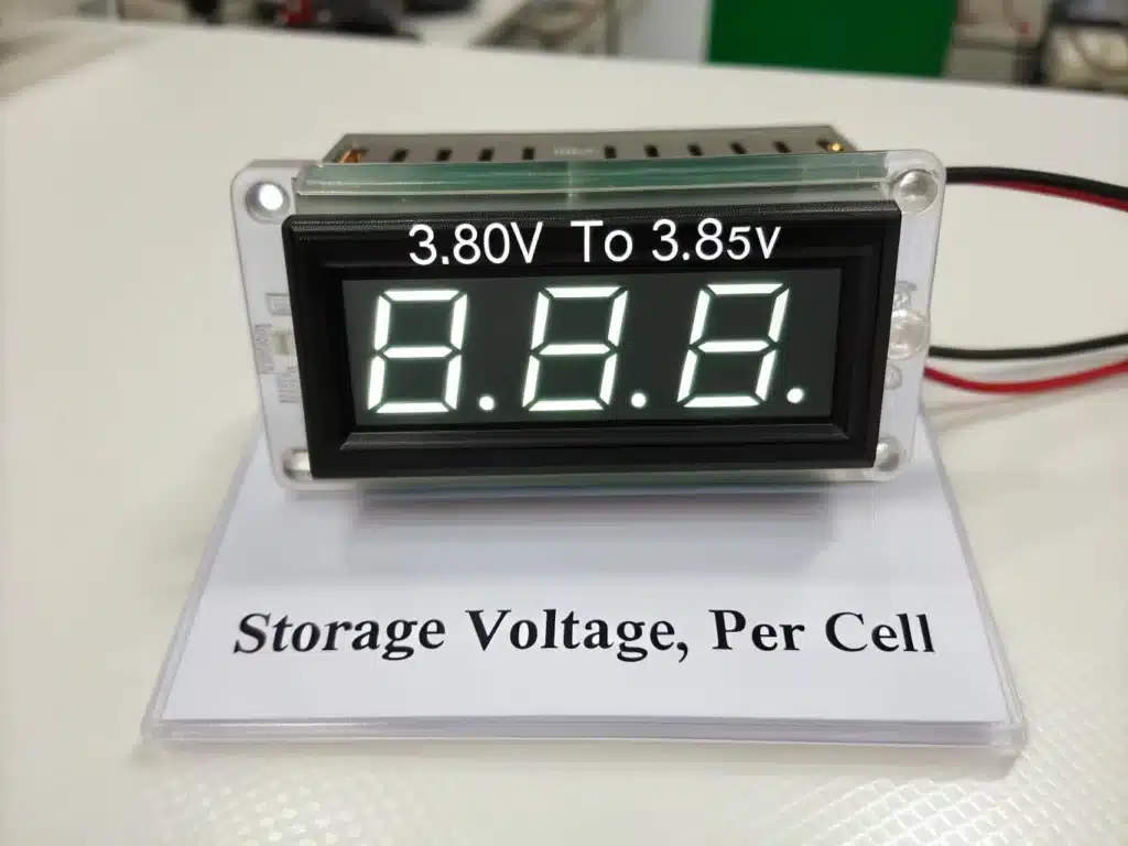 storage voltage per cell 3.80v to 3.85v
