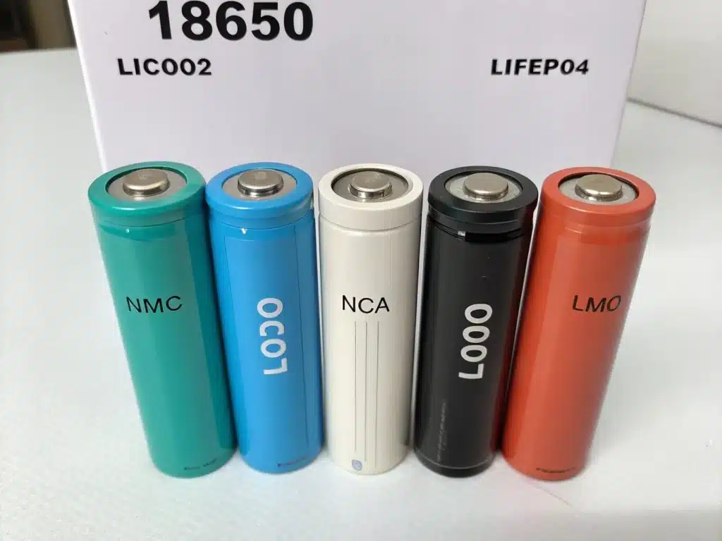 various 18650 batteries