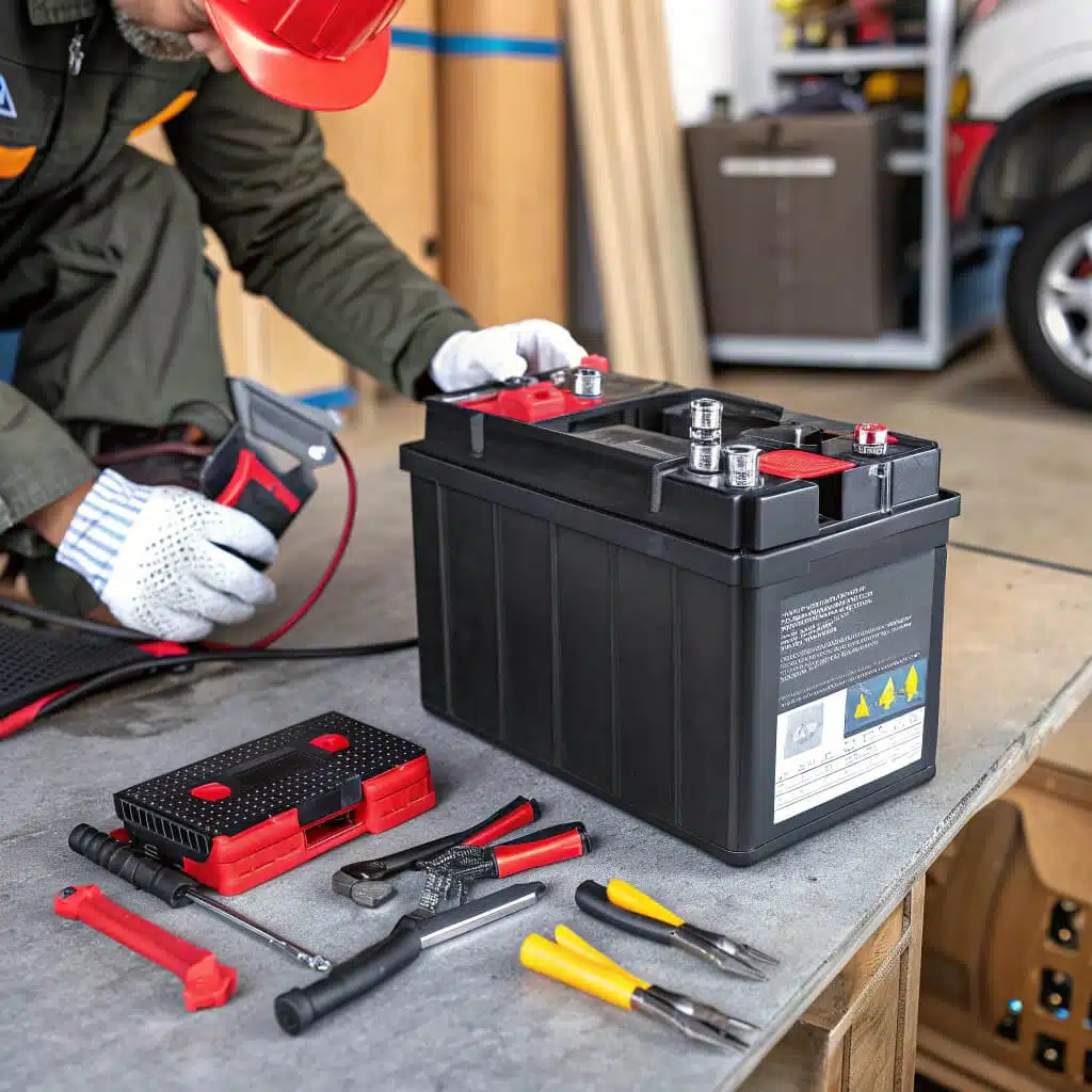 select and install 12.8v 80ah battery