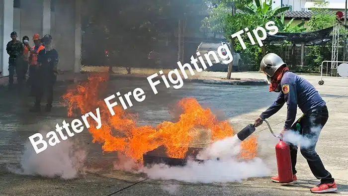 lithium battery fire extinguishing