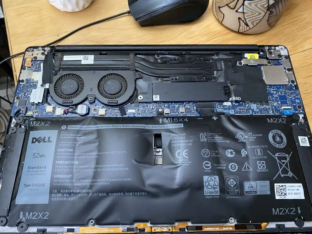 my laptop battery swollen