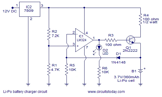 lipo battery charging circuit