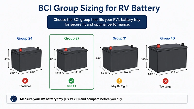 BCI group sizing for RV battery