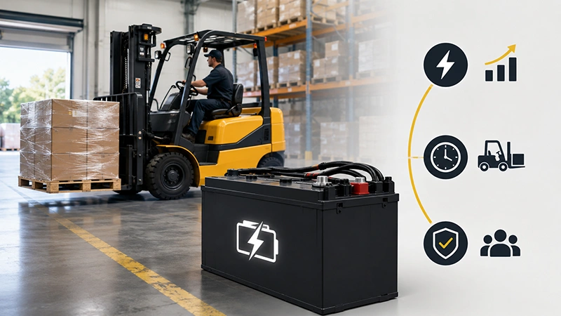 Forklift battery weight