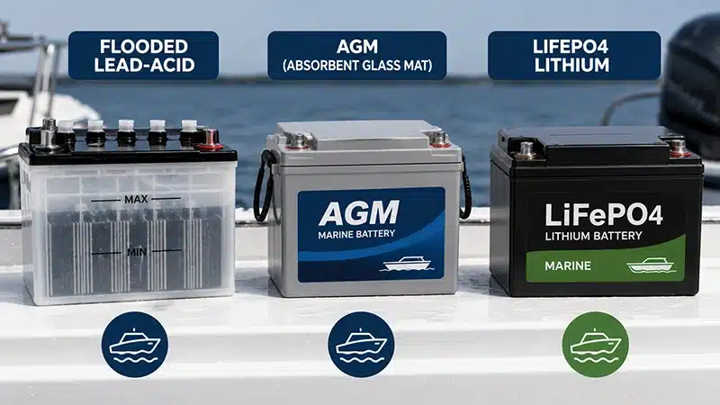 3 types marine battery