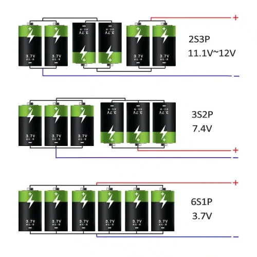 18650 battery pack series and parallel image